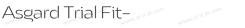 Asgard Trial Fit字体转换
